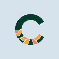 The County logo: A "C" made of graphic colors