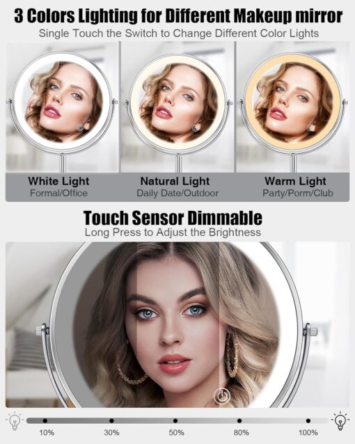 Lighted Rechargeable Makeup Mirror - Image 3