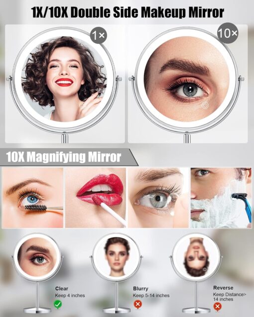Lighted Rechargeable Makeup Mirror - Image 4