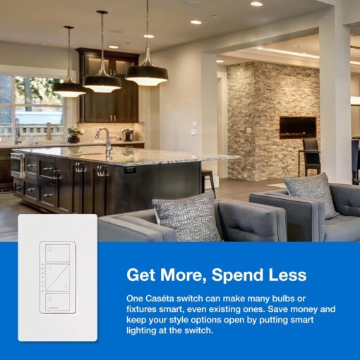 Lutron Caséta Wireless Smart Lighting Dimmer Switch Starter Kit - Image 2