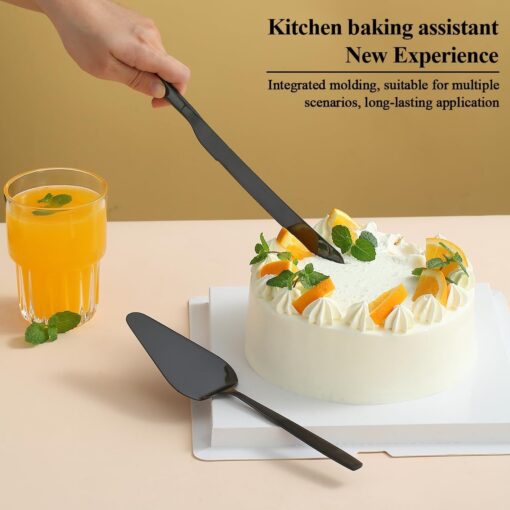 Evanda Black Wedding Cake Knife and Server Set - Image 5
