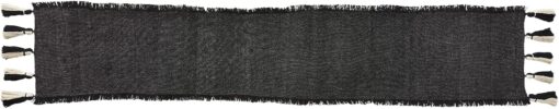 Mud Pie Black Ponchaa Table Runner - Solid Black