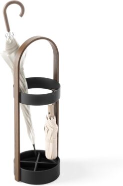 Umbra Bellwood Umbrella Stand - Walnut/Black