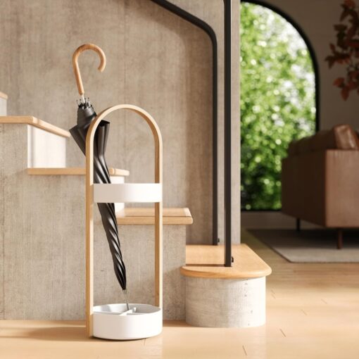 Umbra Bellwood Umbrella Stand - Walnut/Black - Image 3