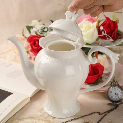 Fine Porcelain Ultra White English Teapot - Image 3