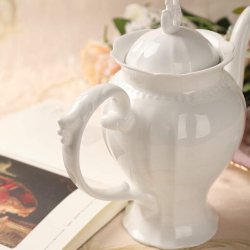 Fine Porcelain Ultra White English Teapot - Image 4