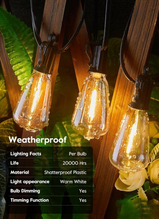 Brightown Solar String Lights Outdoor 70FT - Image 3