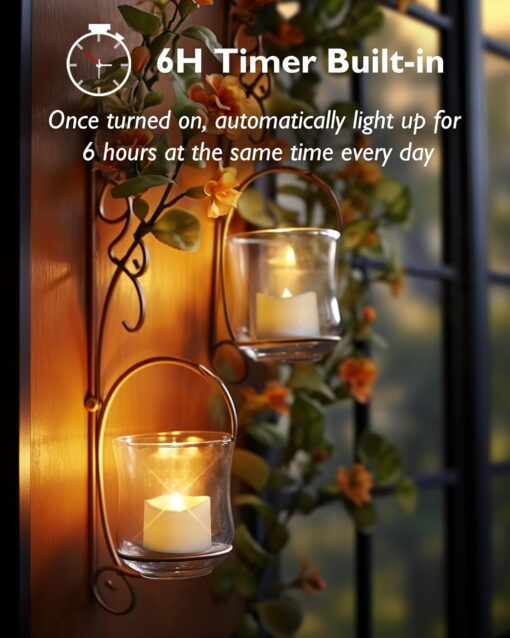 Homemory LED Tea Lights with Timer - Image 2