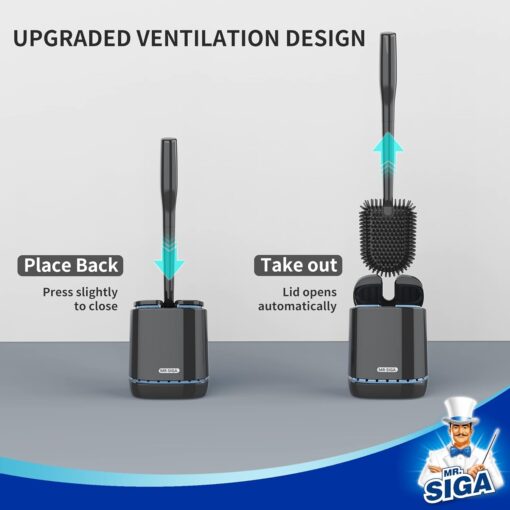MR.SIGA Toilet Bowl Brush and Holder - Image 3
