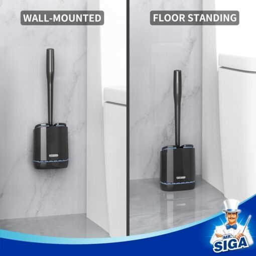 MR.SIGA Toilet Bowl Brush and Holder - Image 4