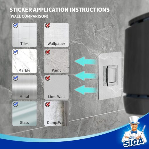 MR.SIGA Toilet Bowl Brush and Holder - Image 5