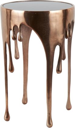 Deco 79 Drip Accent Table with Glass Top