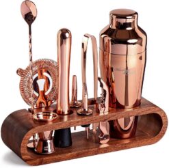 Mixology 10-Piece Copper Bar Set Cocktail Shaker Set