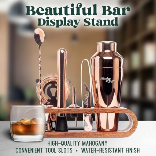 Mixology 10-Piece Copper Bar Set Cocktail Shaker Set - Image 5