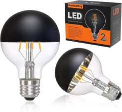 Karlunkoy LED Black Tipped Globe Edison Bulbs