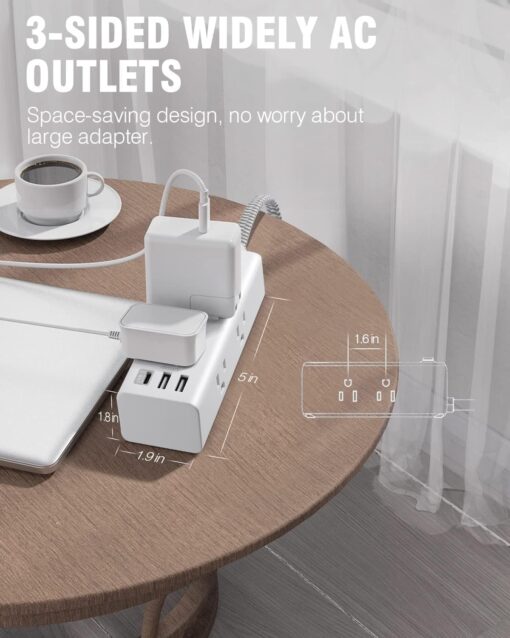 Power Bar with 3 USB Ports - Image 4