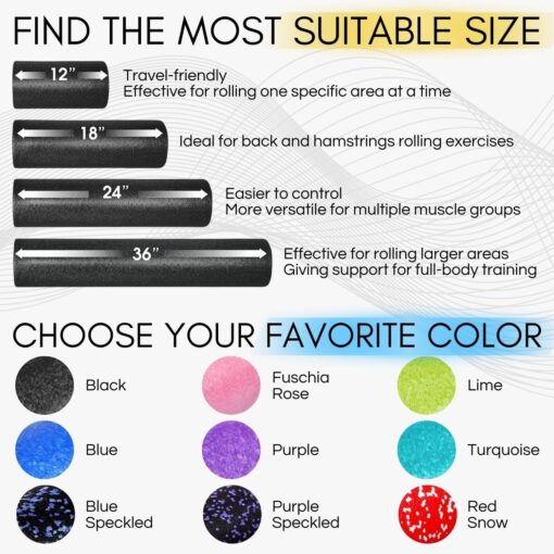 Yes4All EPP Extra Firm High-Density Foam Roller - Image 3