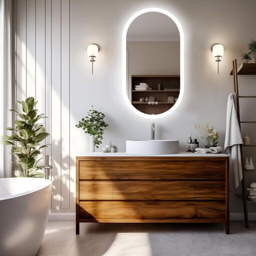 Wisfor Oval LED Bathroom Mirror - Image 2