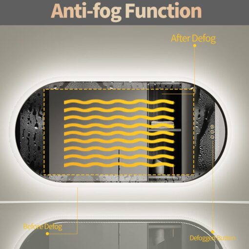 Wisfor Oval LED Bathroom Mirror - Image 5