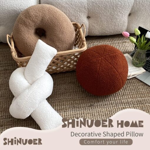 SHINUOER Knot Pillow - Yellow - Image 5
