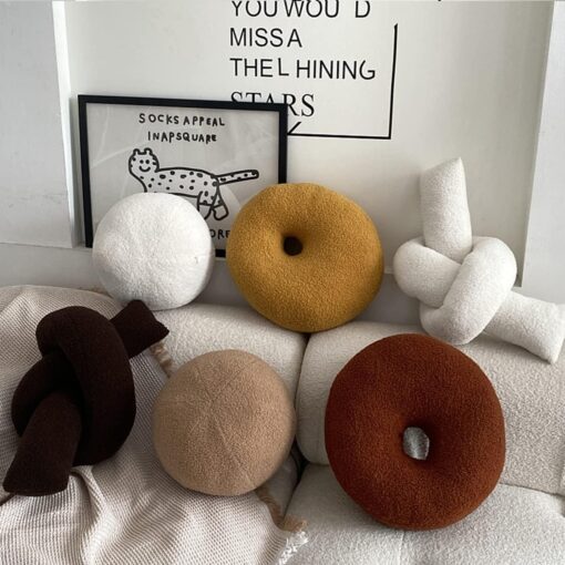 SHINUOER Donut Pillow - Yellow - Image 3