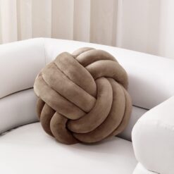 Sioloc Soft Knot Ball Pillow - Brown