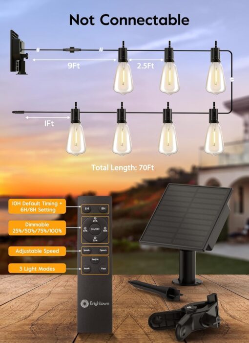 Brightown Outdoor Solar String Lights - Image 4