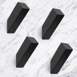 NINETREX Stainless Steel Modern Matte Black Towel Hook