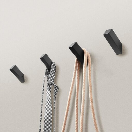 NINETREX Stainless Steel Modern Matte Black Towel Hook - Image 4