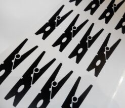 Clothespin stickers - 20-pack